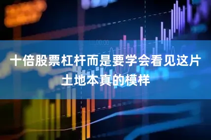 十倍股票杠杆而是要学会看见这片土地本真的模样