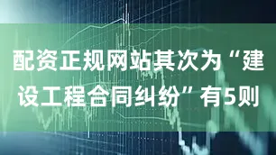 配资正规网站其次为“建设工程合同纠纷”有5则